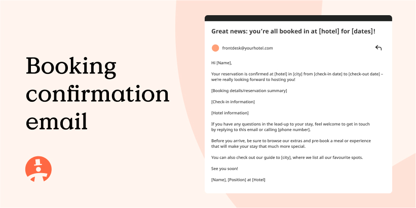 booking confirmation email
