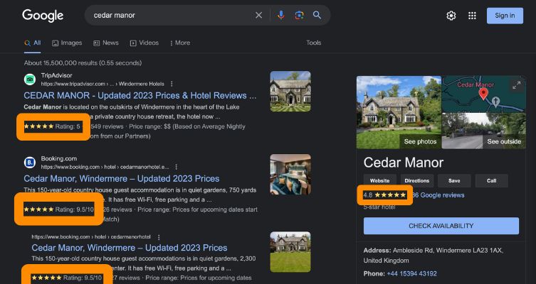 hotel star rating system