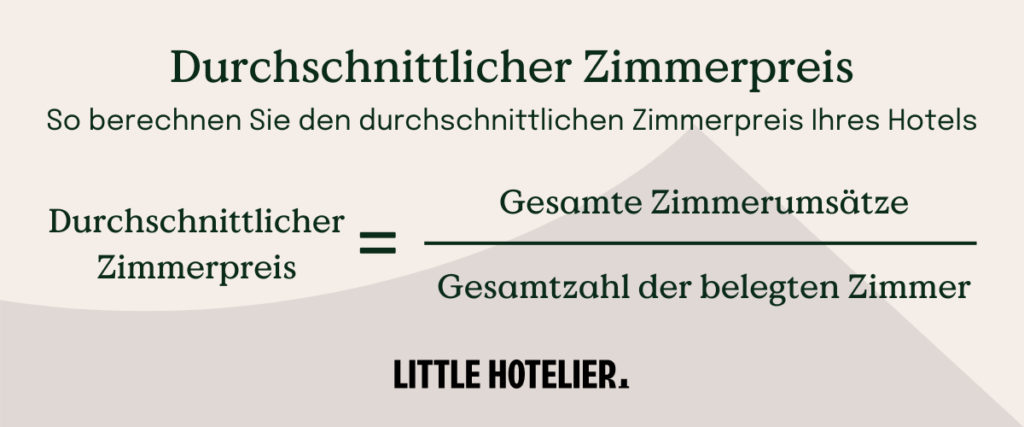 durchschnittlicher zimmerpreis