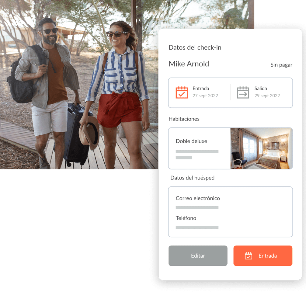 registro en el hotel