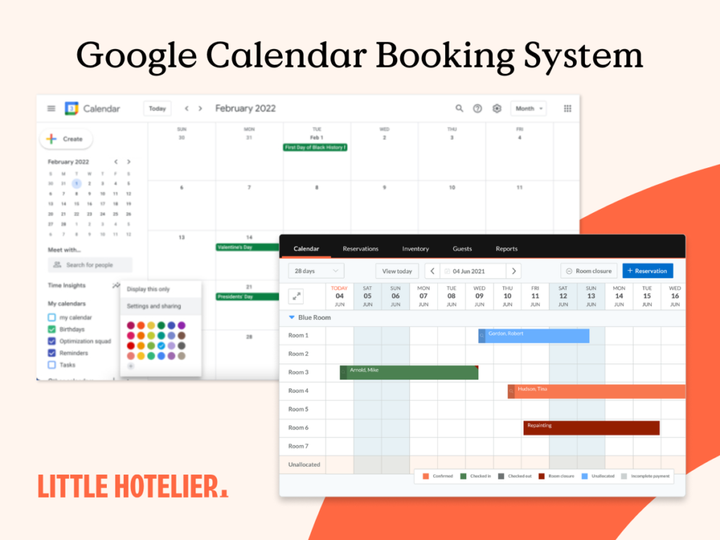 google calendar booking system