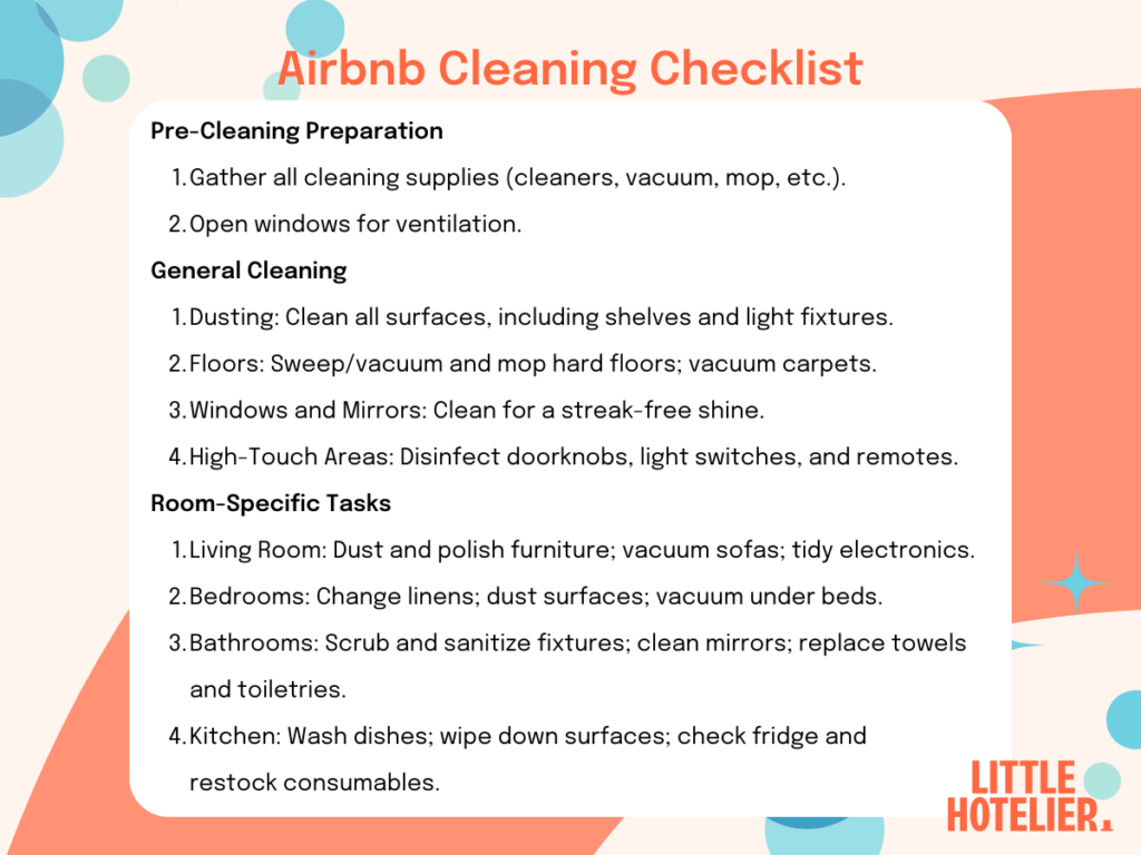airbnb cleaning checklist