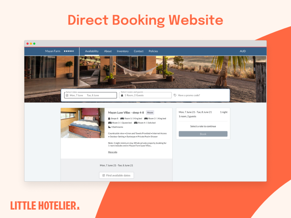 direct booking website